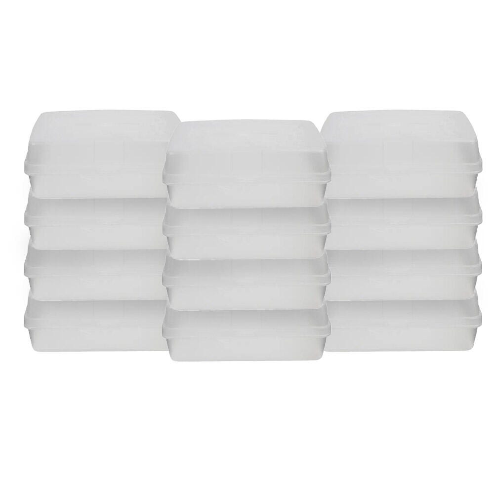 PENCIL BOX STANDARD - SCHOOL SMART CLEAR 12 PK