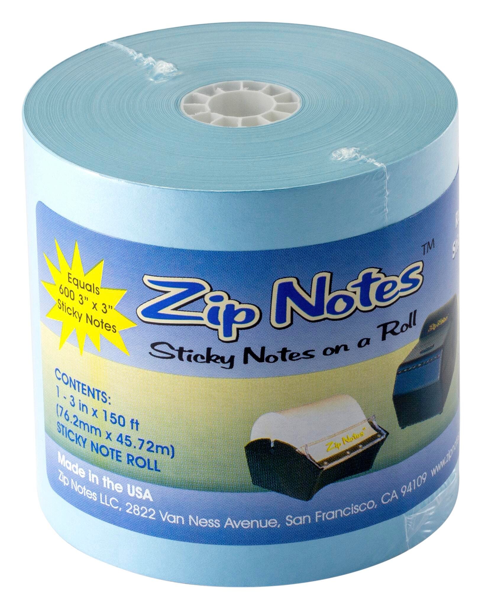 ZIP NOTES REFILL ROLL BLUE 3 IN X 150 FT