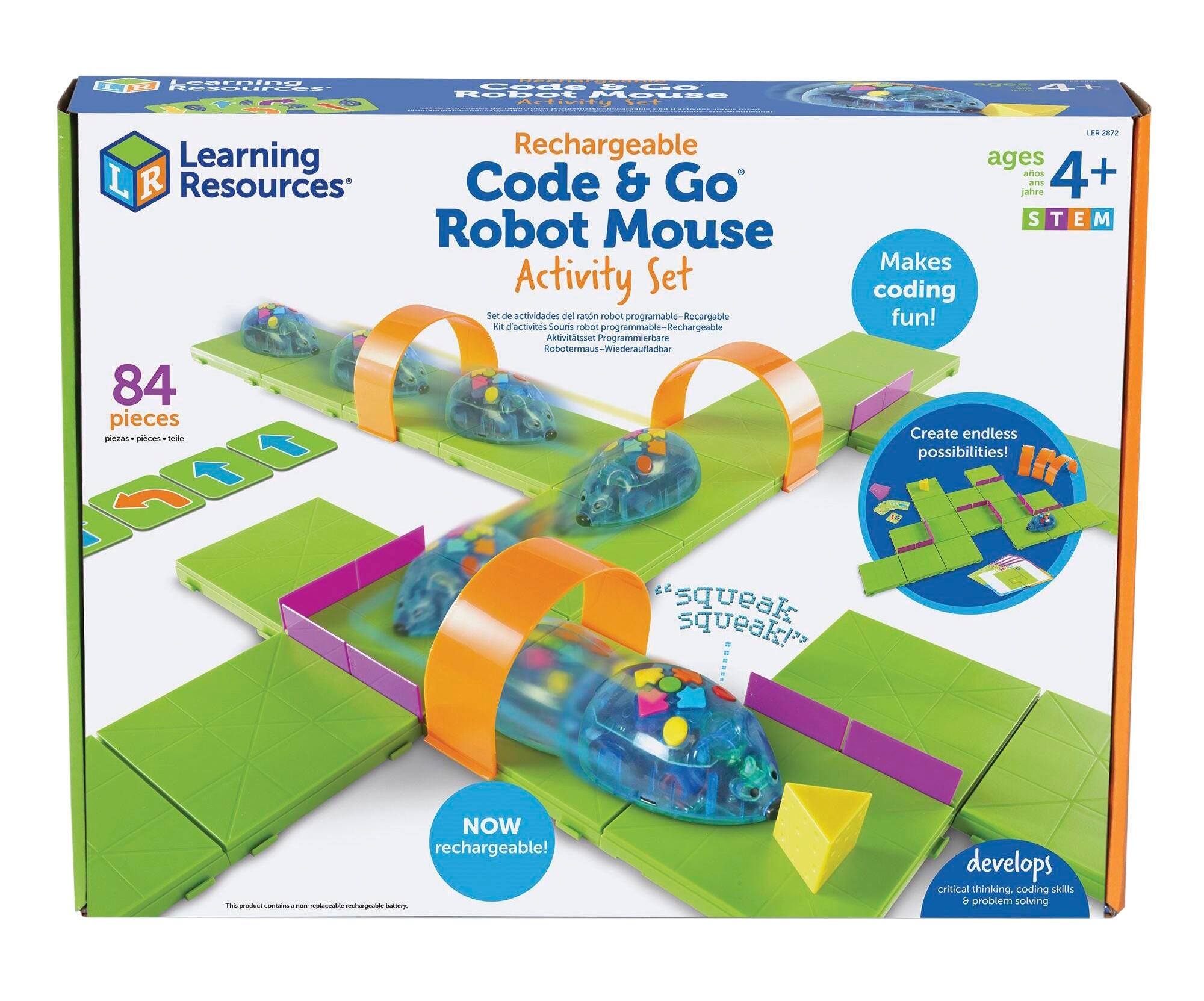 CODE AND GO ROBOT MOUSE ACTIVITY SET RECHARGEABLE