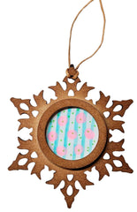 ORNAMENT SNOWFLAKE SNAPINS DESIGN YOUR OWN WOOD PK OF 24