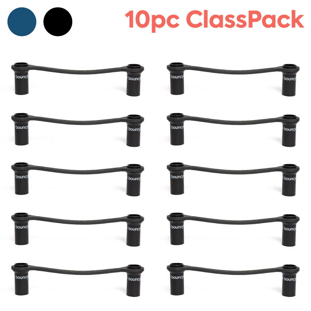 BOUNCYBAND 10 PC CLASSROOM PACK FOR MIDDLE/HIGH SCHOOL CHAIRS - BLACK