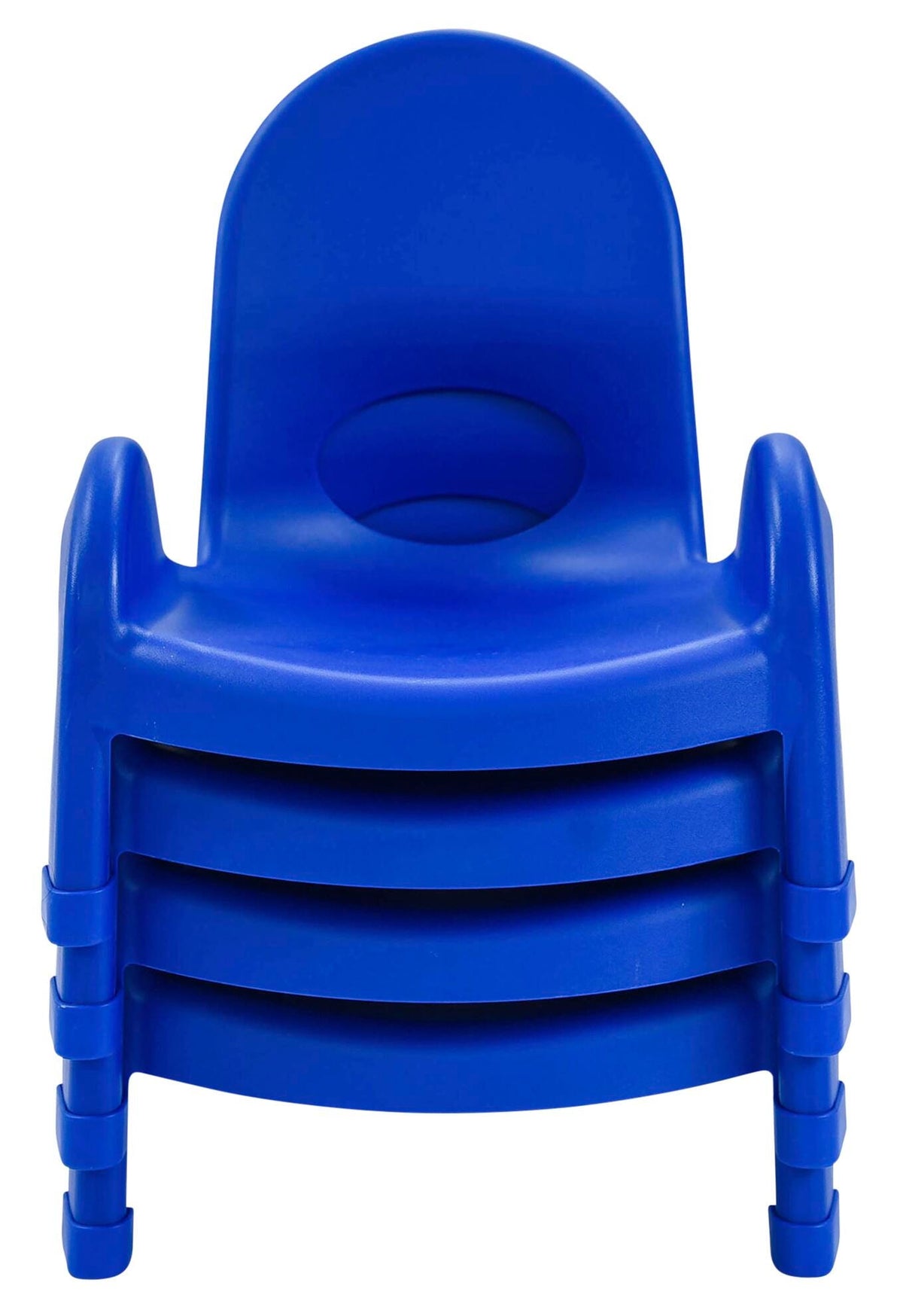 ANGELES - VALUE STACK PLASTIC CHAIR 5-INCH SEAT - BLUE COLOR - SET OF 4