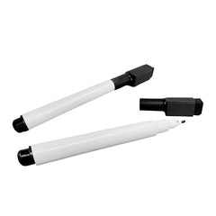 DRY ERASE BLACK MARKERS WITH MAGNETIC ERASER CAP - PACK OF 24