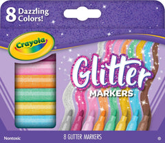 MARKERS CRAYOLA GLITTER ASST SET OF 8