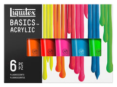 LIQUITEX BASICS FLUORESCENTS 6 PIECE SET