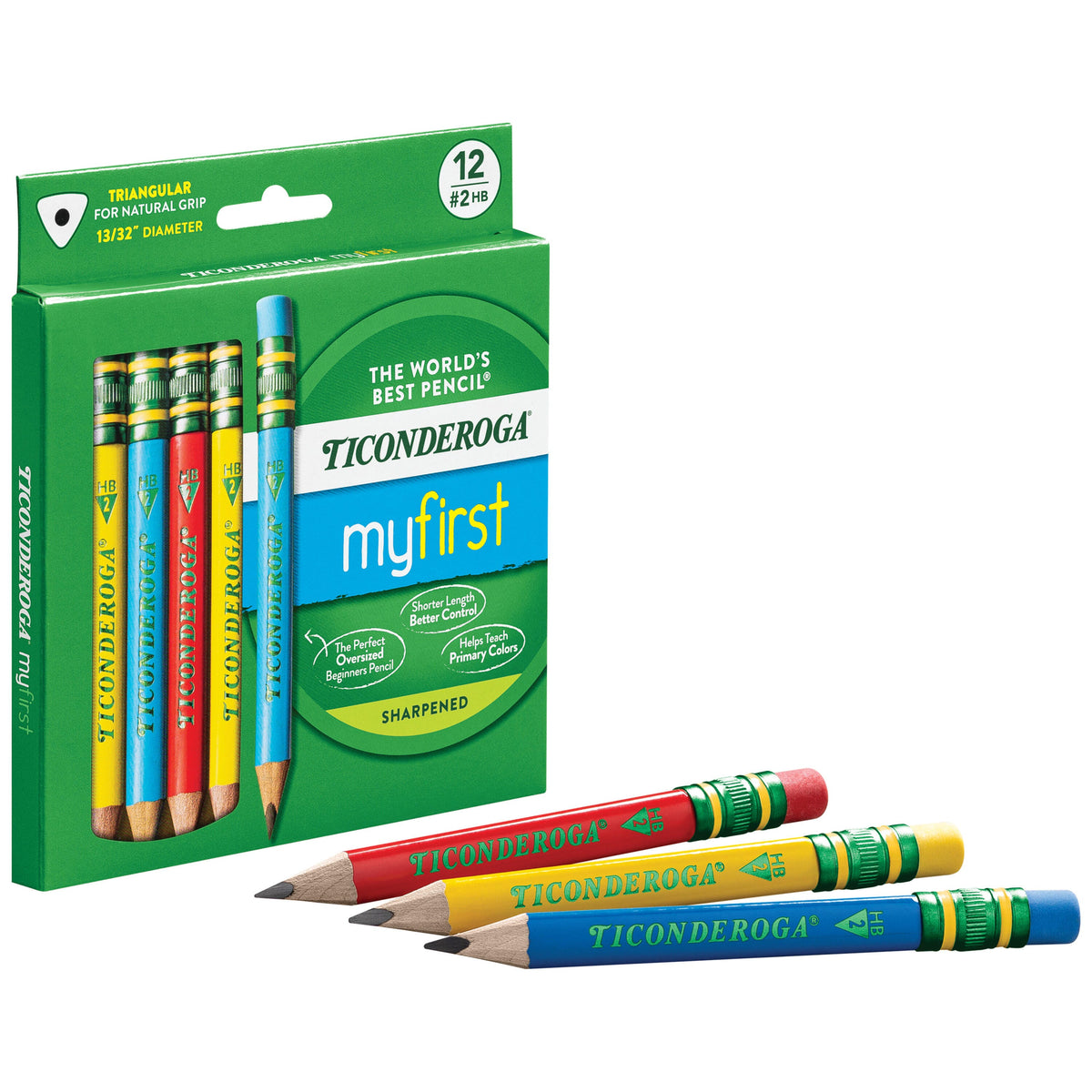TICONDEROGA MY FIRST PENCIL NO 2 PRIMARY PACK OF 12