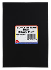 PAPER SILHOUETTE 5 X 8 IN BLK 25 SHEETS