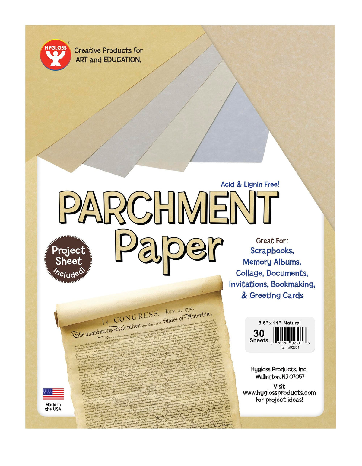 PAPER PRCHMNT 8 1/2 X 11 IN NAT 30 SHEETS