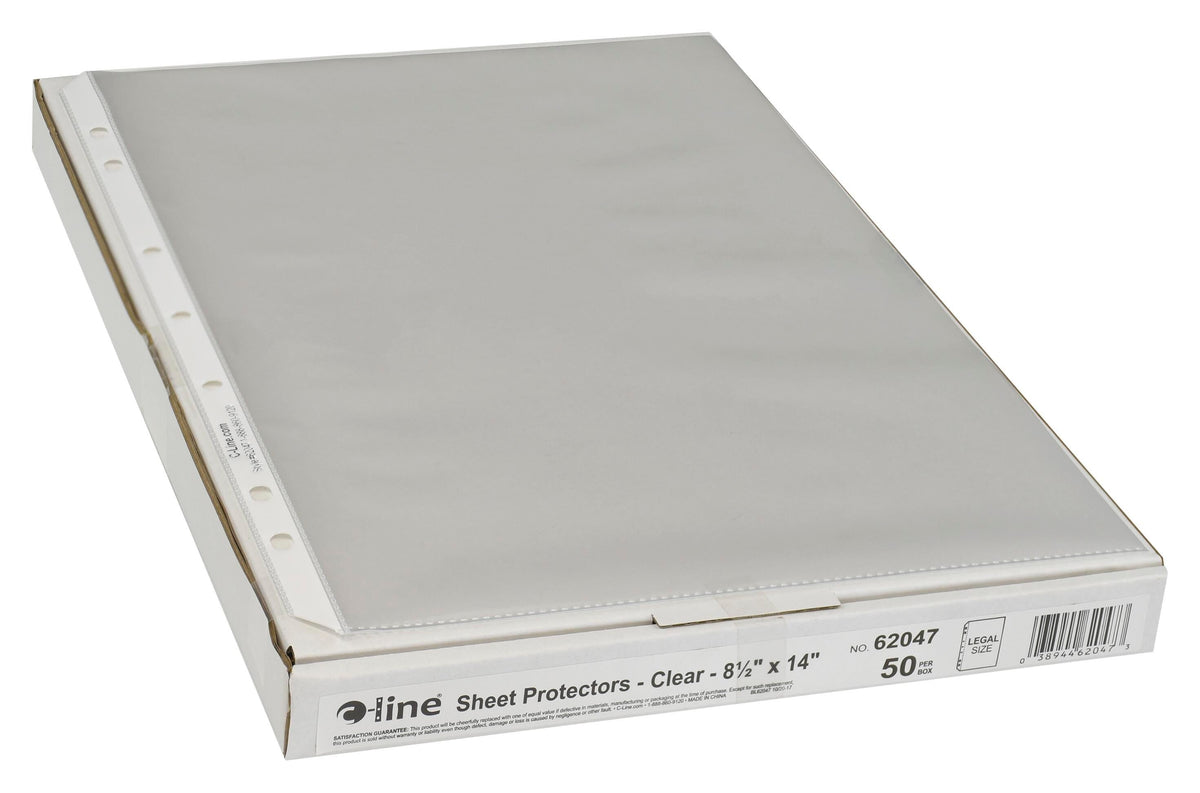 SHEET PROTECTOR HEAVYWEIGHT 8.5X14 IN CLEAR PK OF 50
