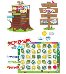 WOODLAND FRIENDS CALENDAR BULLETIN BOARD SET