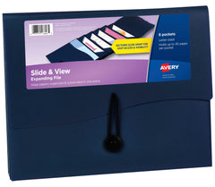 ENVELOPE POLY EXP VIEW 8 1/2 X 11 IN 6PKT NVY