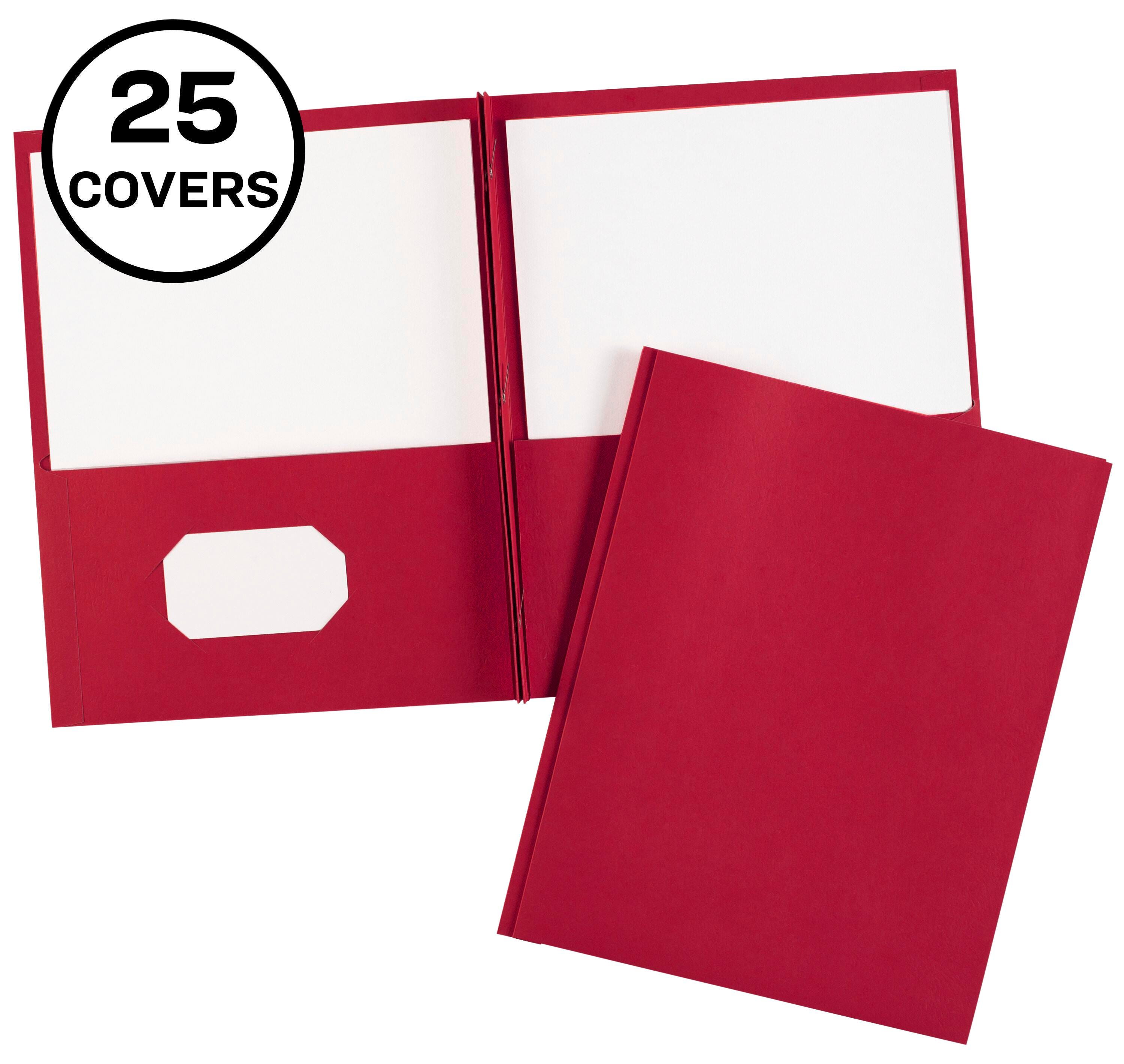 FOLDER 2-POCKET W/FASTENER 70 SHT CAP RED PK OF 25
