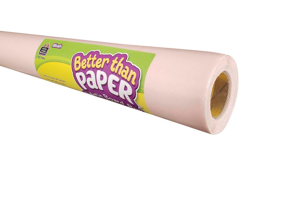 PAPER BULLETIN BOARD BETTER THAN PAPER ROLL - BLUSH PINK 4X12 FT