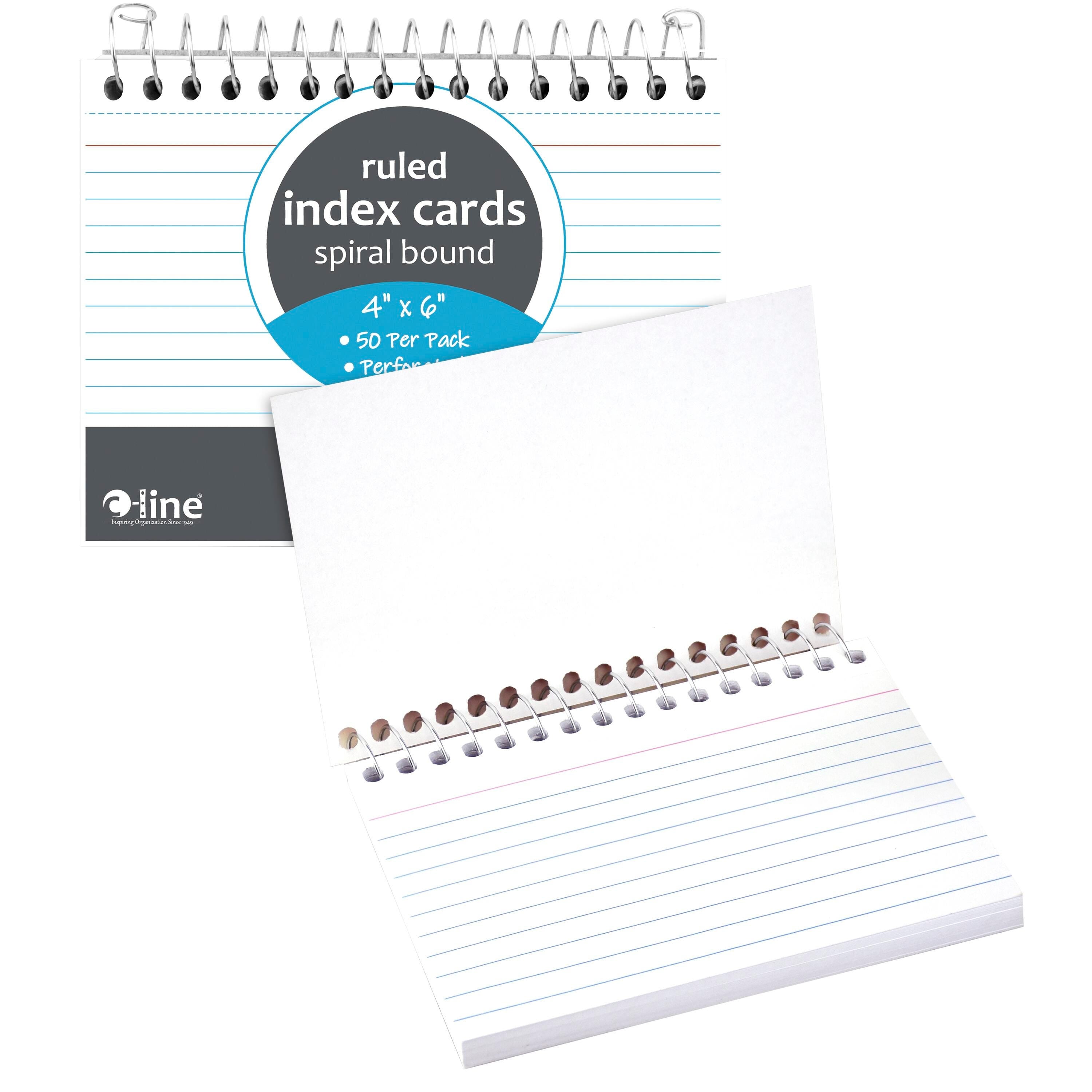 PAPER INDEX CRD NTBK 4 X 6 IN WHT 50 SHT