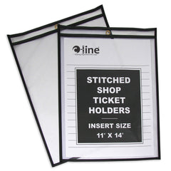 DRY ERASE POCKET REUSABLE 11X14 BLACK PACK OF 25