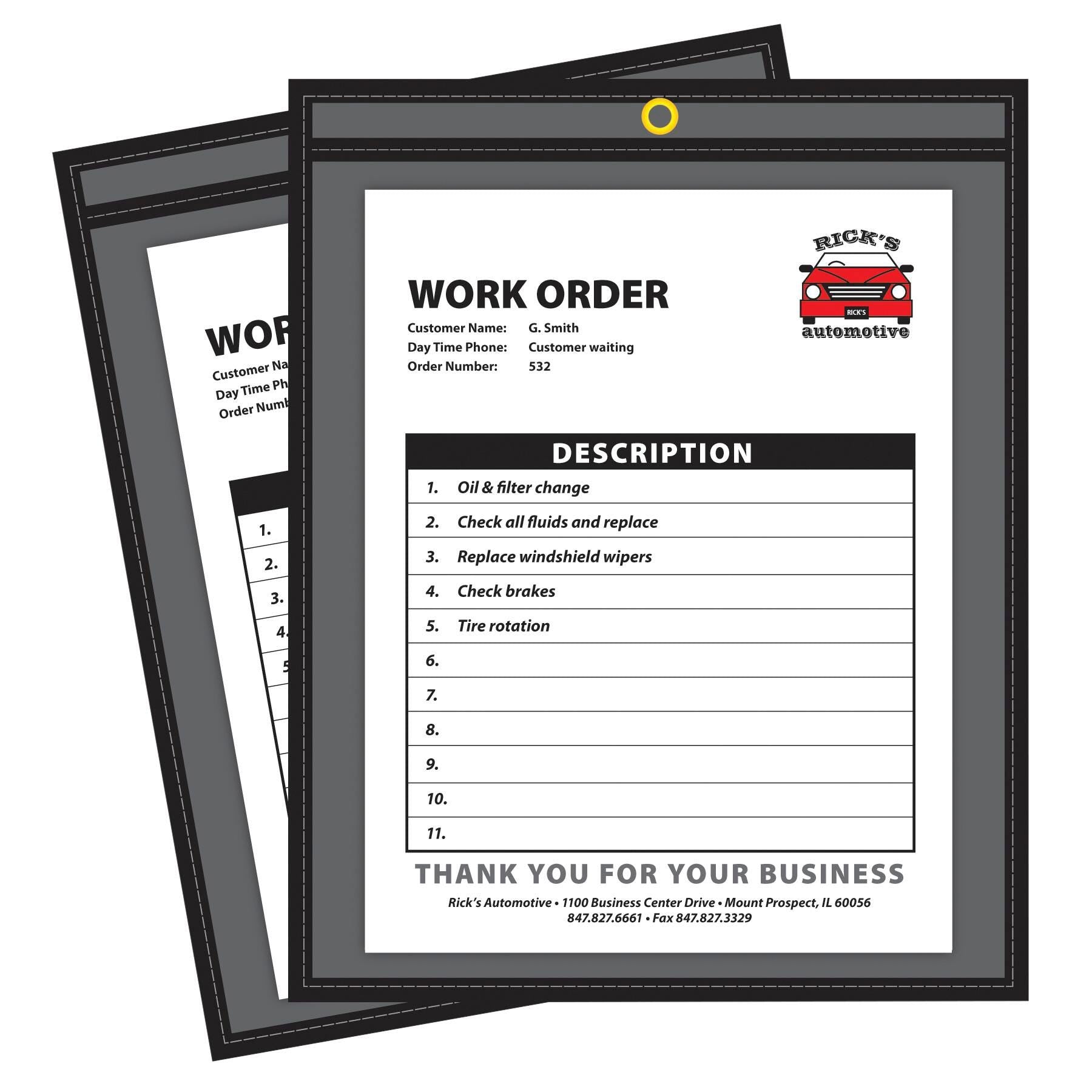 DRY ERASE POCKET REUSABLE 9X12 BLACK PACK OF 25