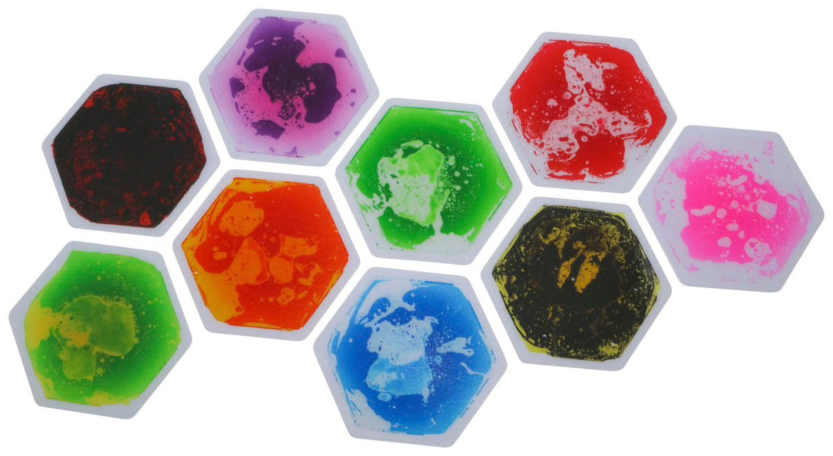 ABILITATIONS SENSORY GEL FLOOR TILES HEXAGON SET OF 9