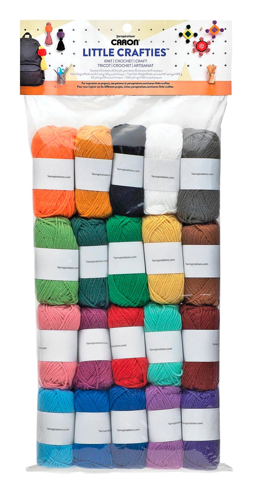 YARN LITTLE CRAFTIES ASSORTMENT SET OF 20