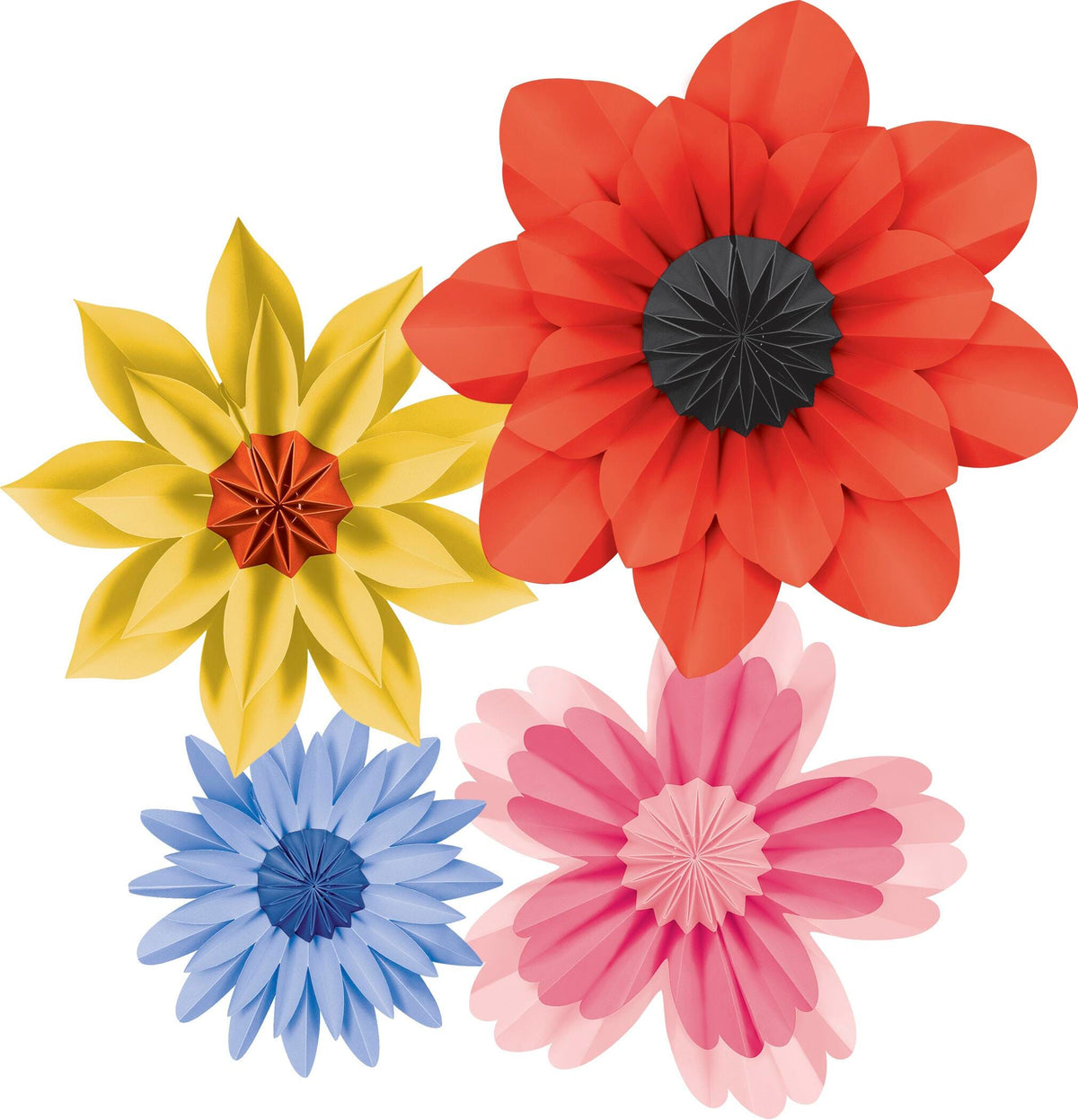 PAPER FLWRS WILDFLWR ASST PACK OF 4