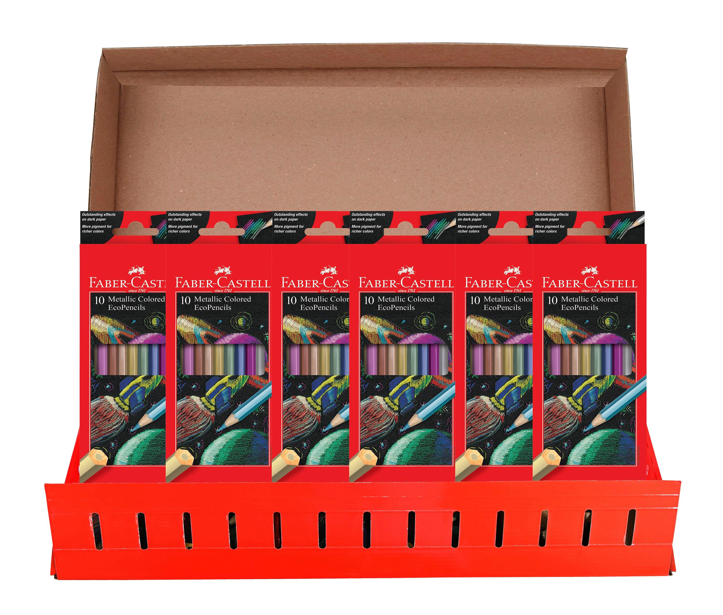 PENCILS COLORED FABER CASTELL METALLIC ECO SCHOOLPACK 10-COLOR SET OF 240