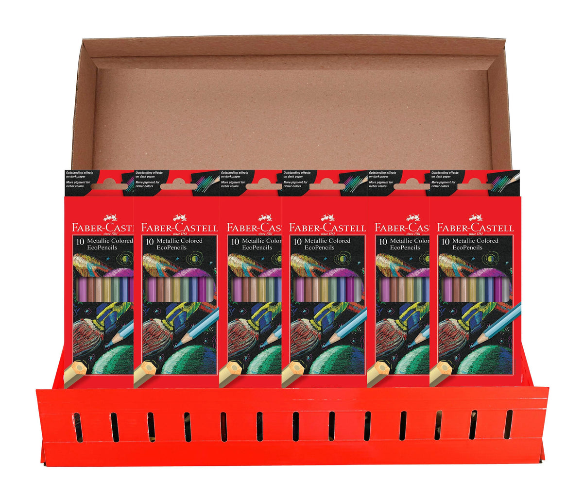 PENCILS COLORED FABER CASTELL METALLIC ECO SCHOOLPACK 10-COLOR SET OF 240