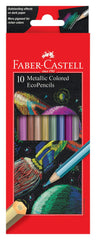 PENCILS COLORED FABER CASTELL METALLIC ECO SET OF 10