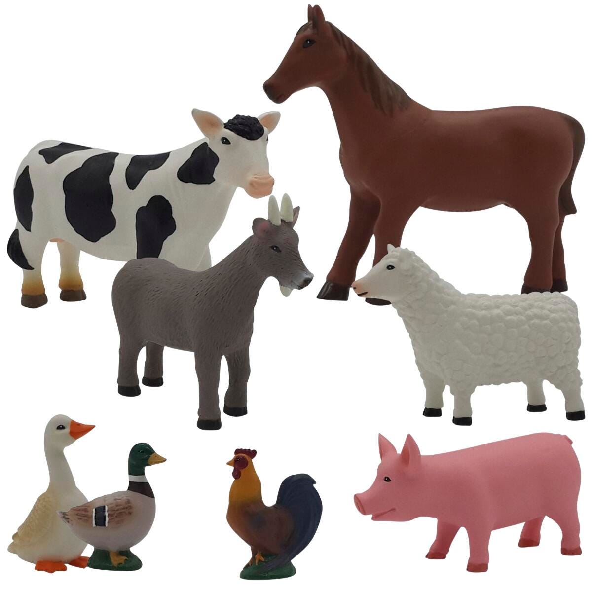 FARM ANIMALS PLAYSET - SET OF 8