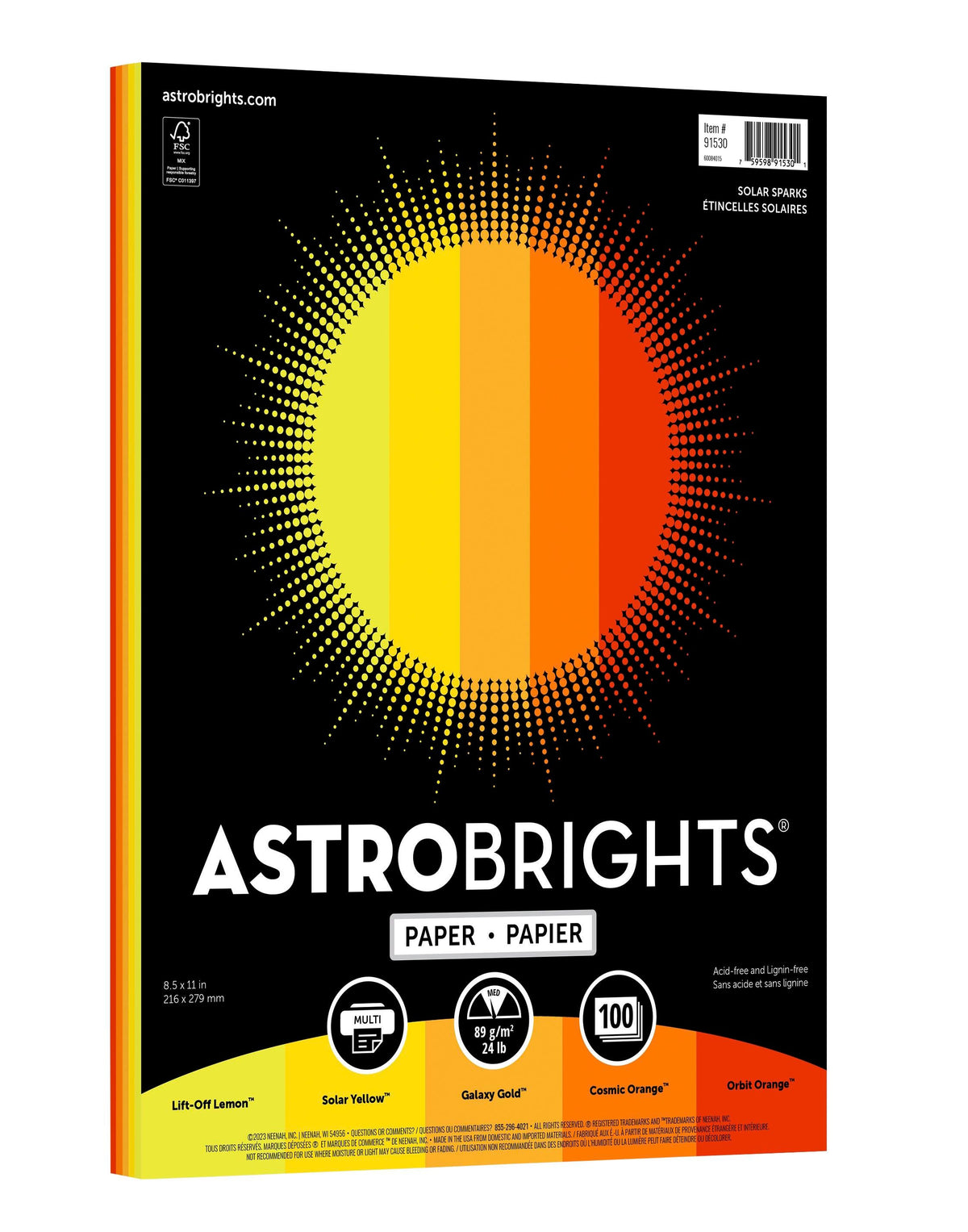 PAPER ASTRBRT SOLAR SPARKS  8 1/2 X 11 24 LB PK OF 100