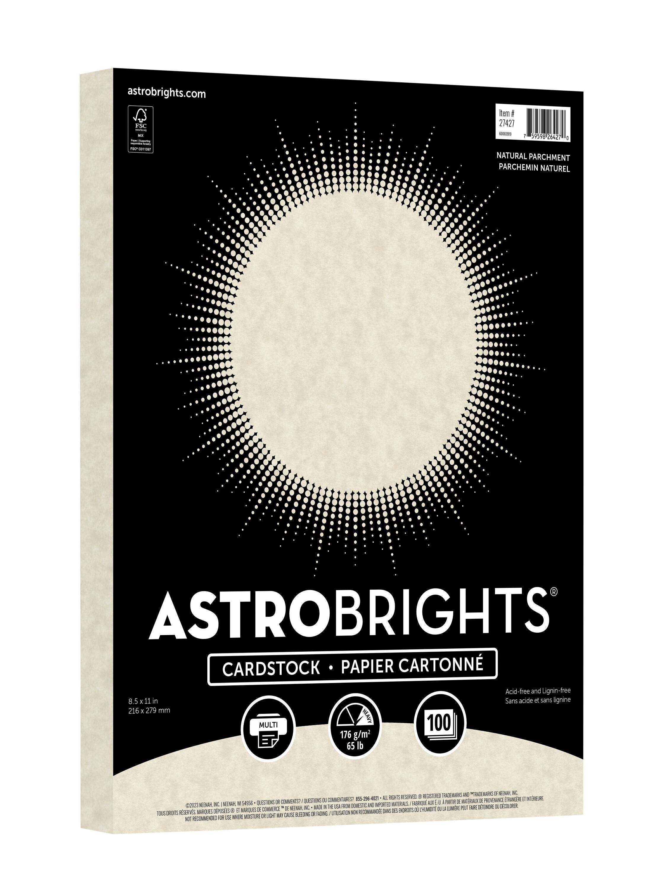 PAPER ASTRBRT NAT PRCH 8 1/2 X 11 65 LB PK OF 100