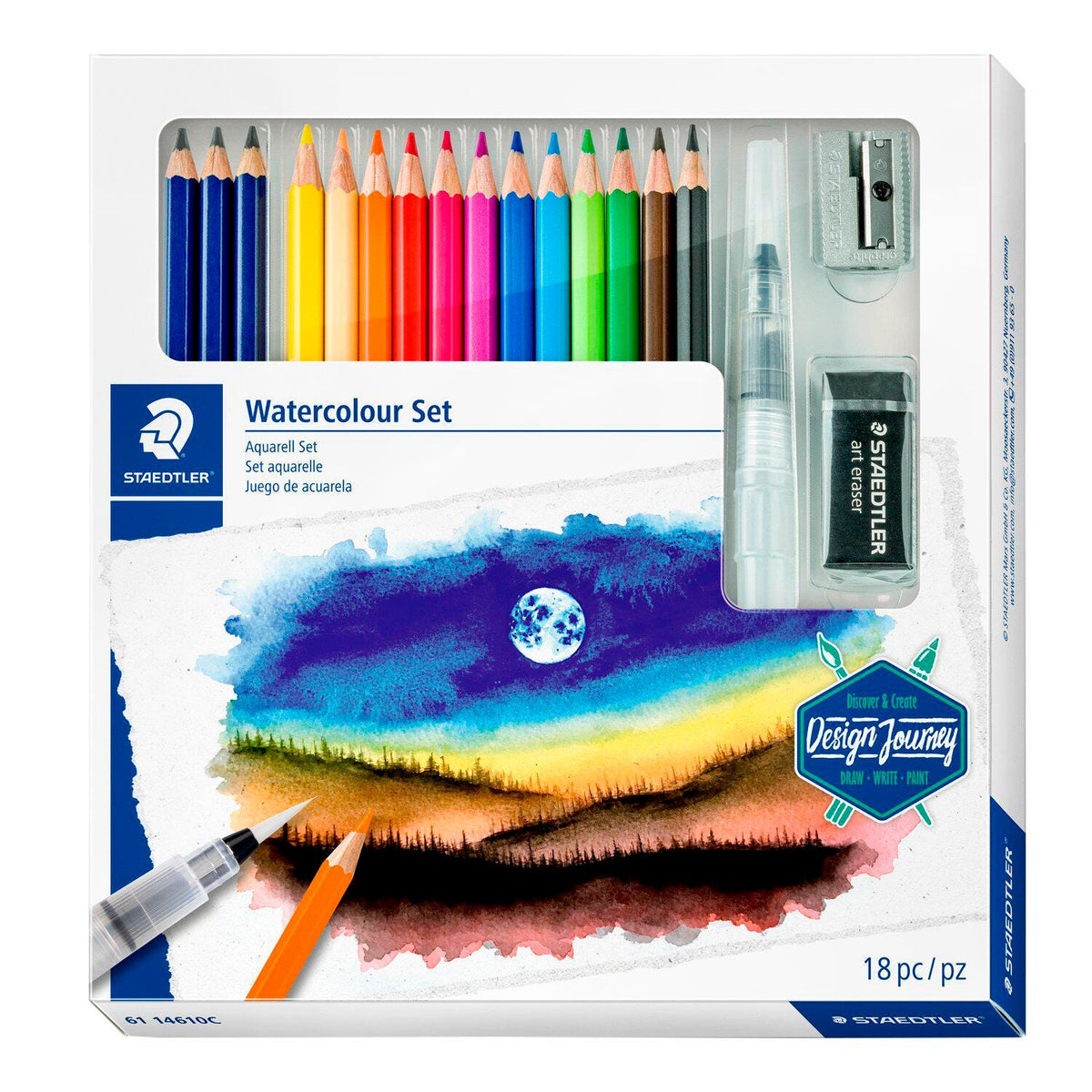 PENCILS WATERCOLOR STAEDTLER MIXED SET OF 18
