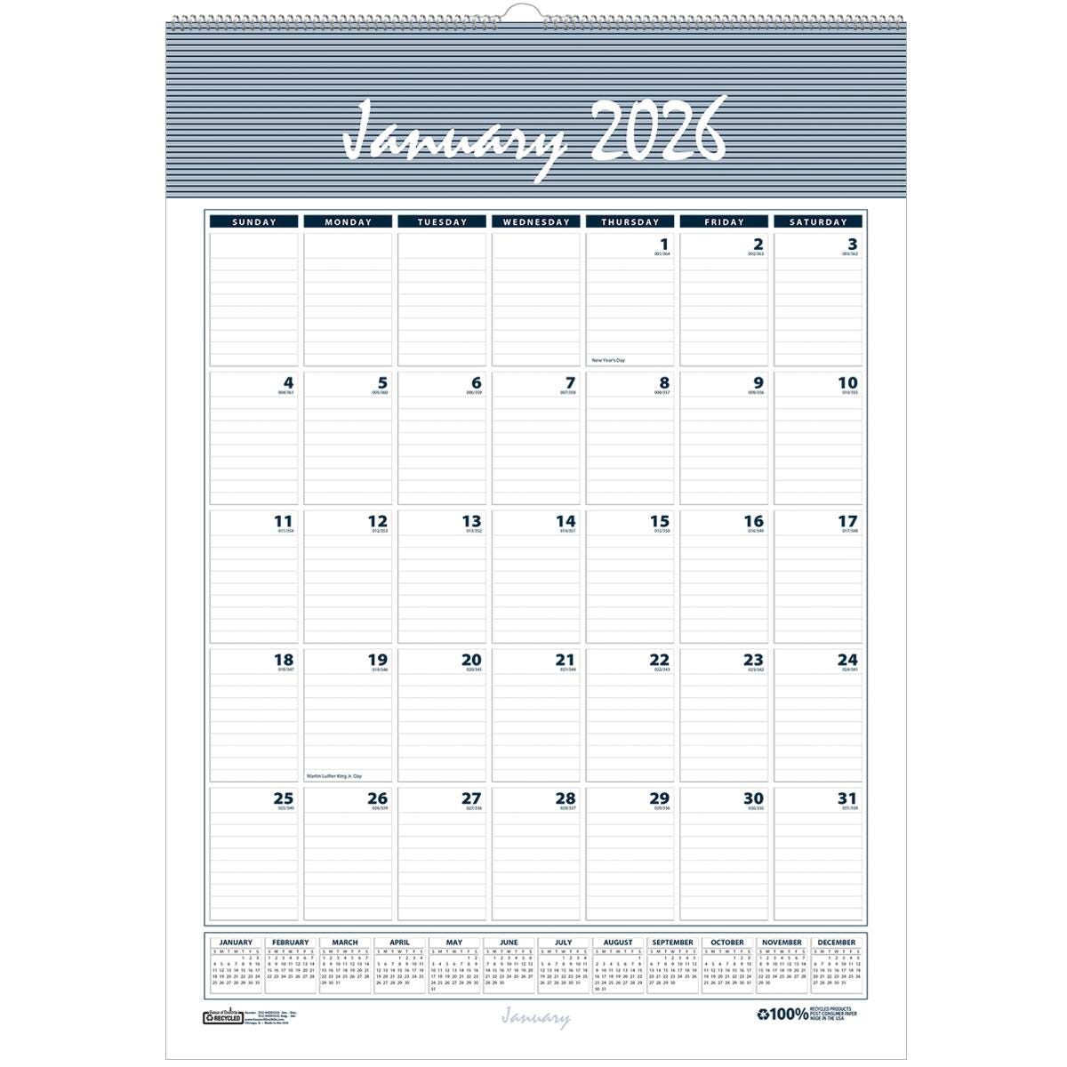 CALENDAR ACADEMIC 12 MONTH 12X17 IN BAR HARBOR AUG25-JUL26