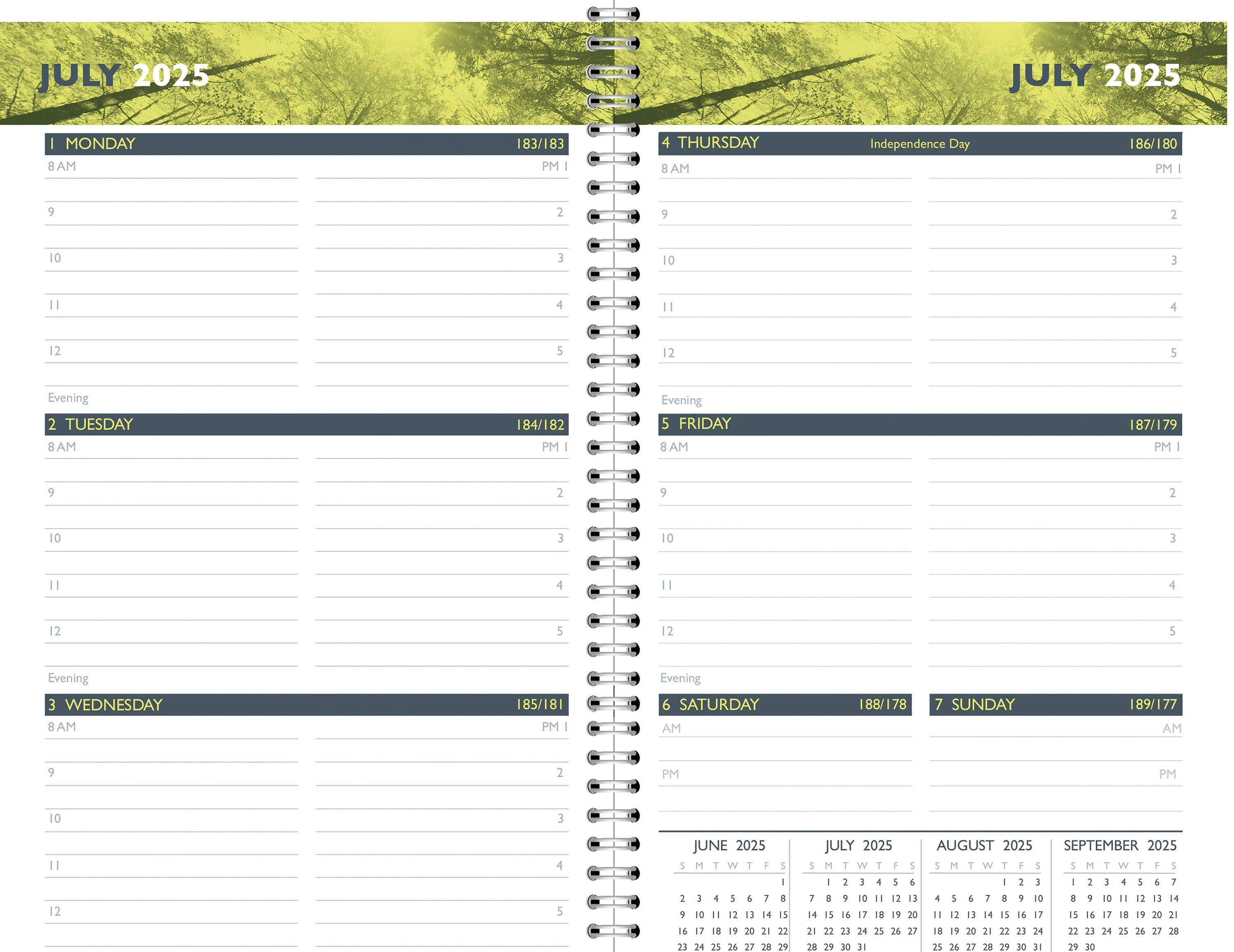 CALENDAR ACADEMIC WEEKLY 13 MONTH 5X8 IN H AND S JULY25-JULY26