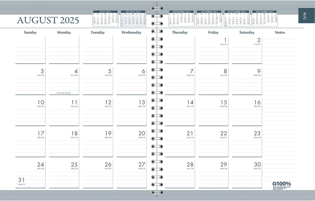 CALENDAR ACADEMIC MONTH/WEEK 12 MONTH 7X9 IN AUG25-JULY26
