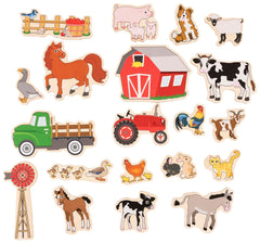 SPARK AND WOW FARM WOODEN MAGNETS