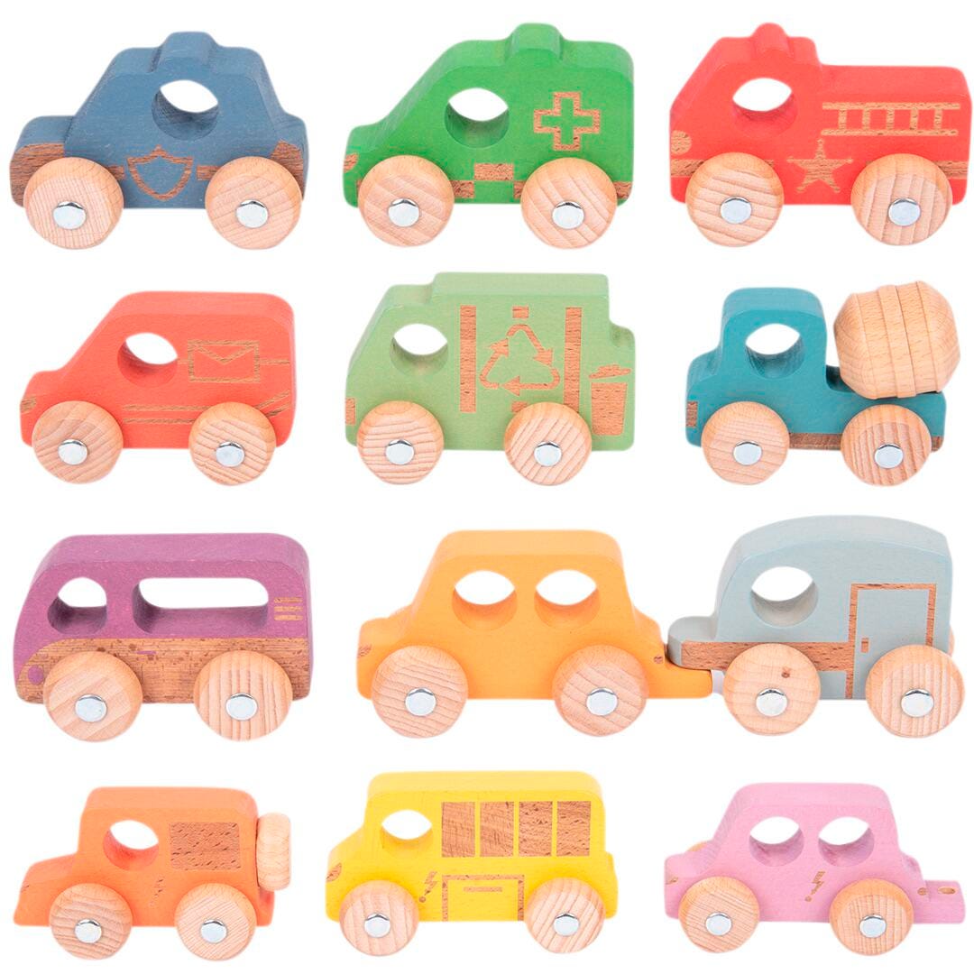 TICKIT RAINBOW WOODEN VEHICLES