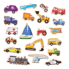 SPARK AND WOW TRANSPORT WOODEN MAGNETS