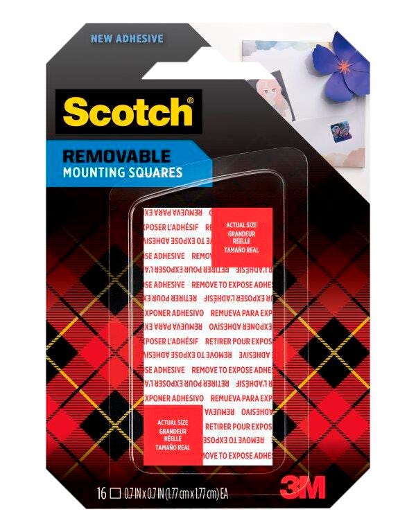 MOUNTING SQUARES REMOVABLE 3.25 IN X 3.25 IN SQUARES PACK OF 16
