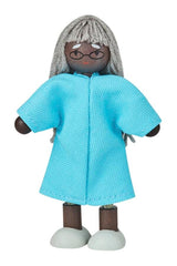 WOOD DOLL GRANDMOTHER - DARK SKIN TONE