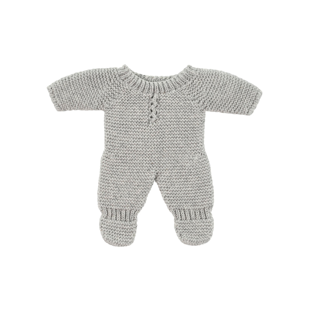 KNITTED PAJAMAS FOR 8-1/4 IN DOLL - GRAY