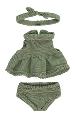 KNITTED DRESS AND HEADBAND FOR 8-1/4 IN DOLL