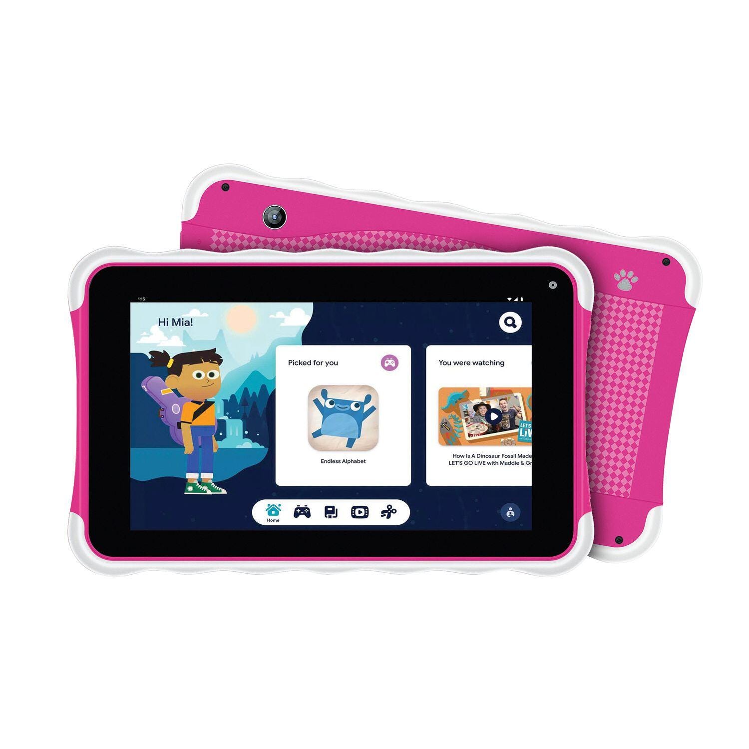 7 INCH KIDS TABLET W/ANDROID 13 BT PINK