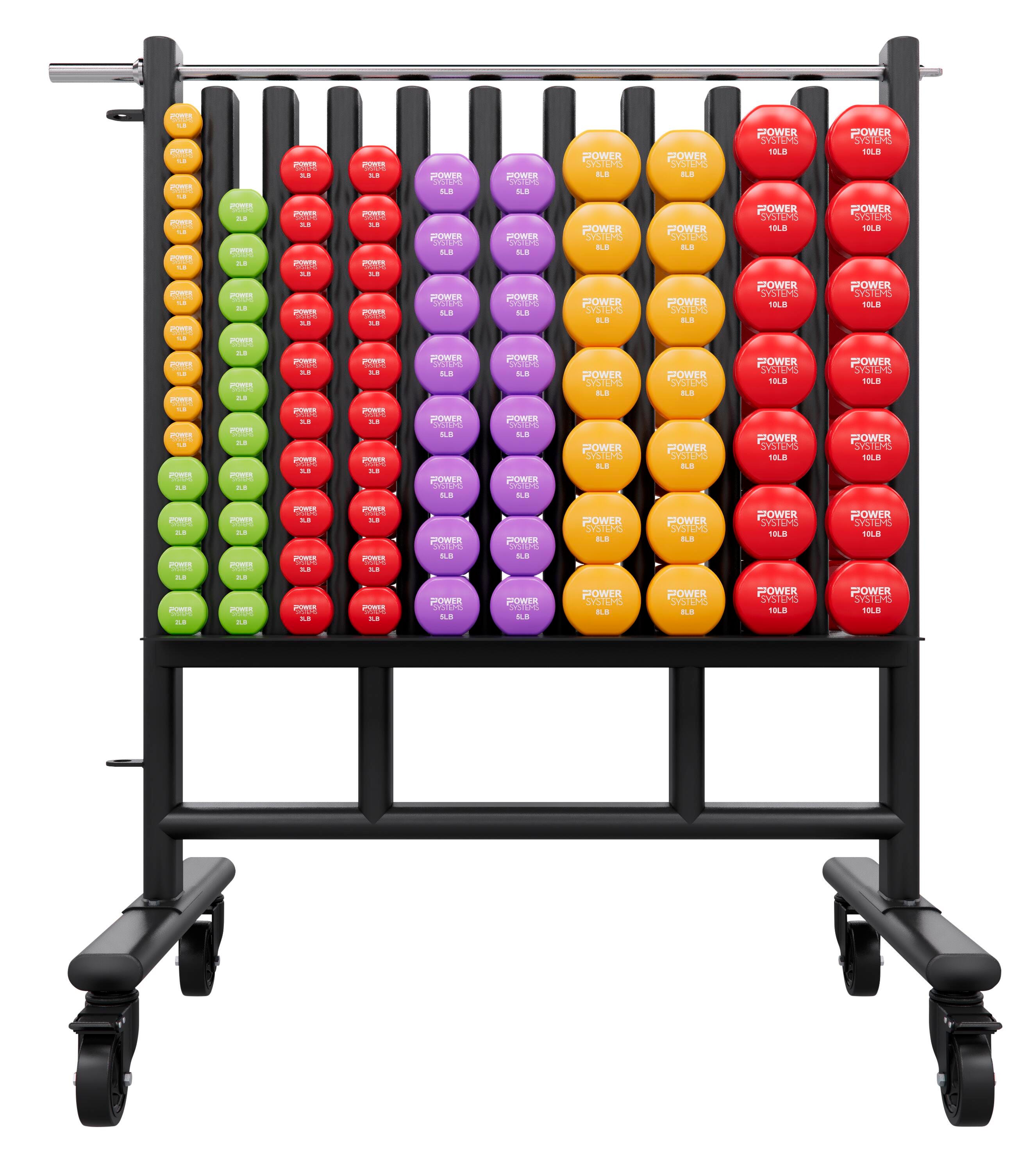 PREMIUM DUMBBELL RACK W/ 44 PRS VINYL