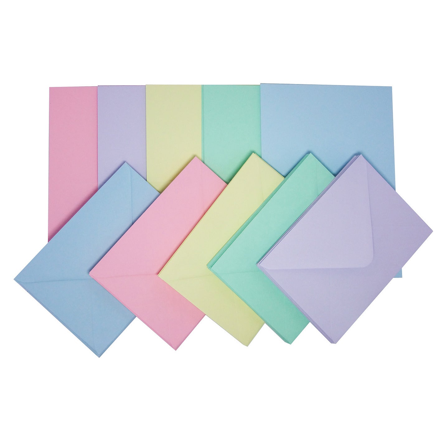 Pastel Card/Envelope Pk50