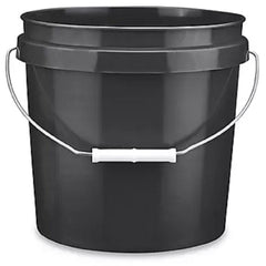 PLASTIC PAIL - 2 GALLON BLACK - PACK OF 5