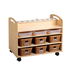 KIT - ART STORAGE TROLLEY - BASKETS AND TRANSLUCENT TRAYS