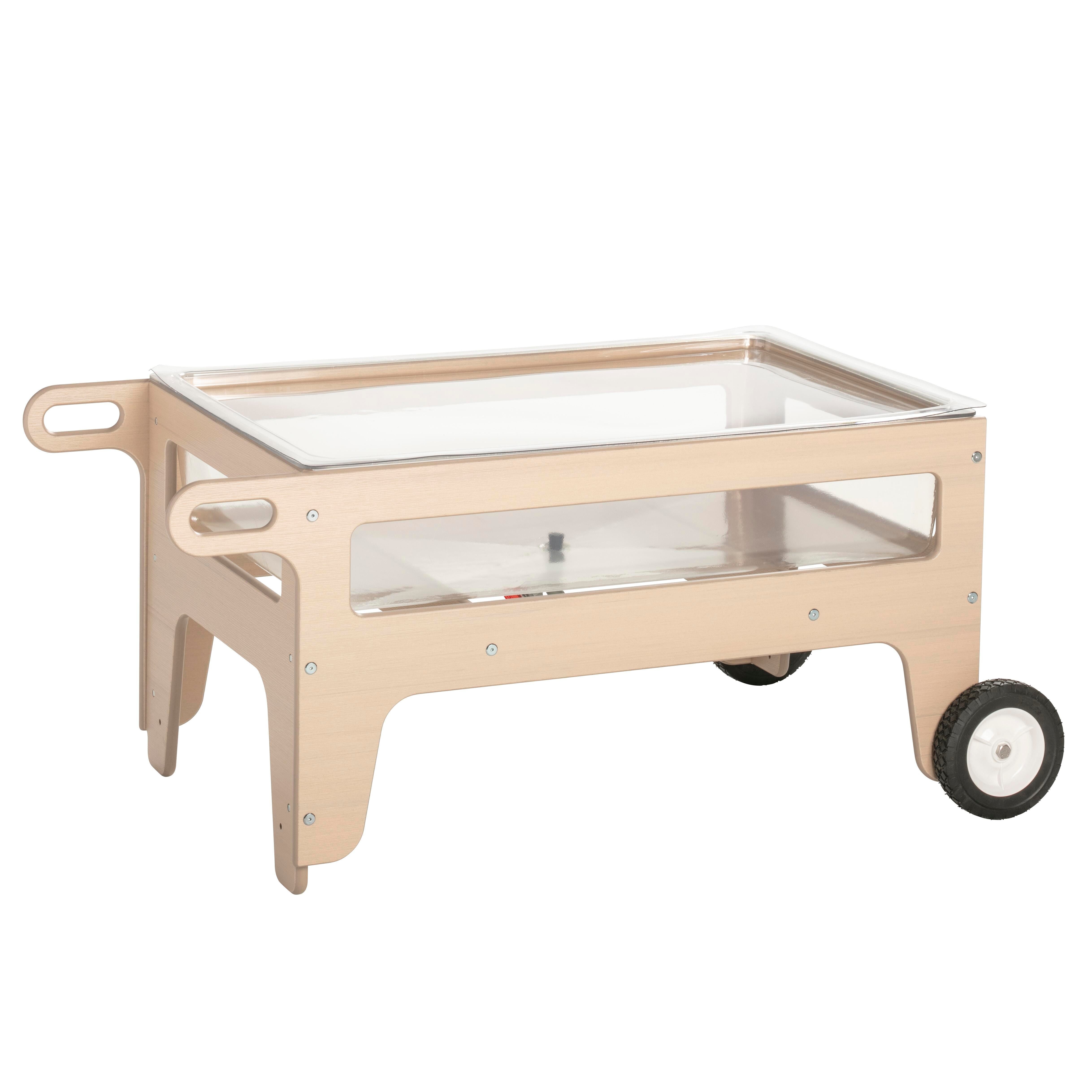 KIT - OUTDOOR SAND AND WATER LG FRAME OAK POLY WITH CLEAR TUB AND COVER