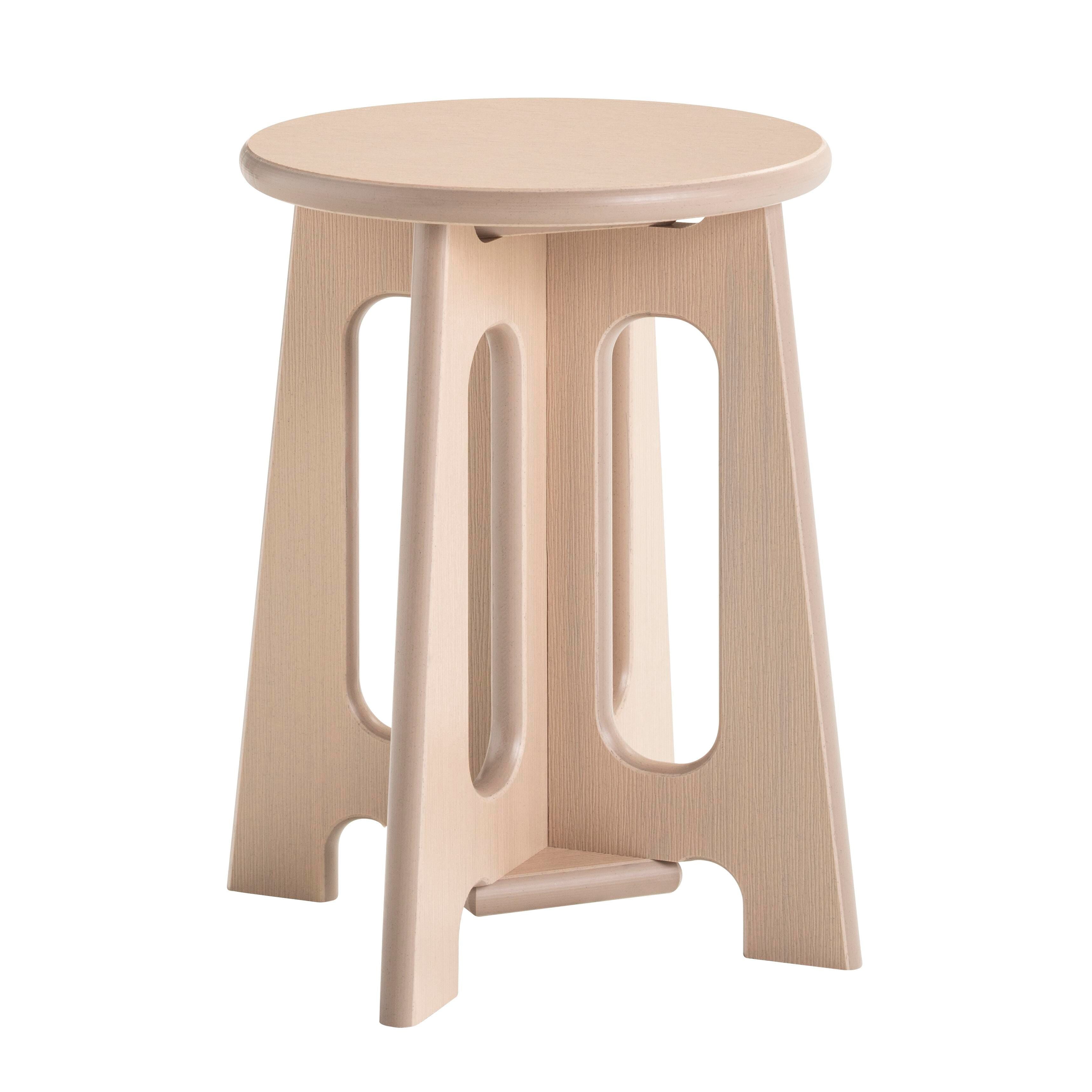 STOOL OUTDOOR OAK POLY 16H