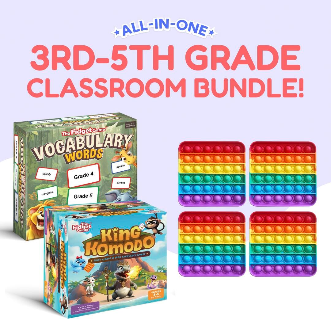 FIDGET GAME CLASSROOM BUNDLE - GRADE 3-5