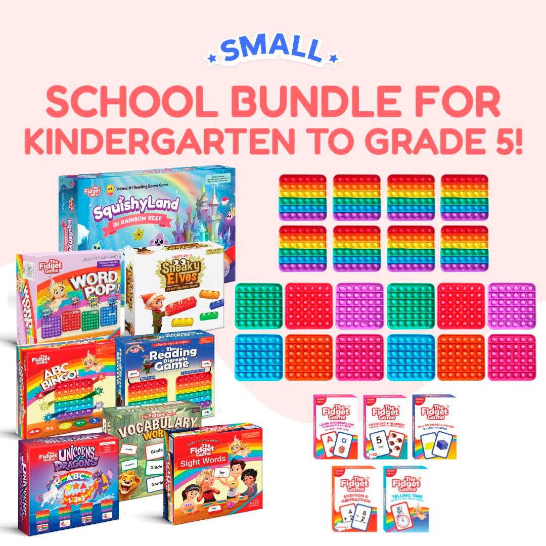 FIDGET GAME SMALL SCHOOL BUNDLE - KINDERGARTEN TO GRADE 5