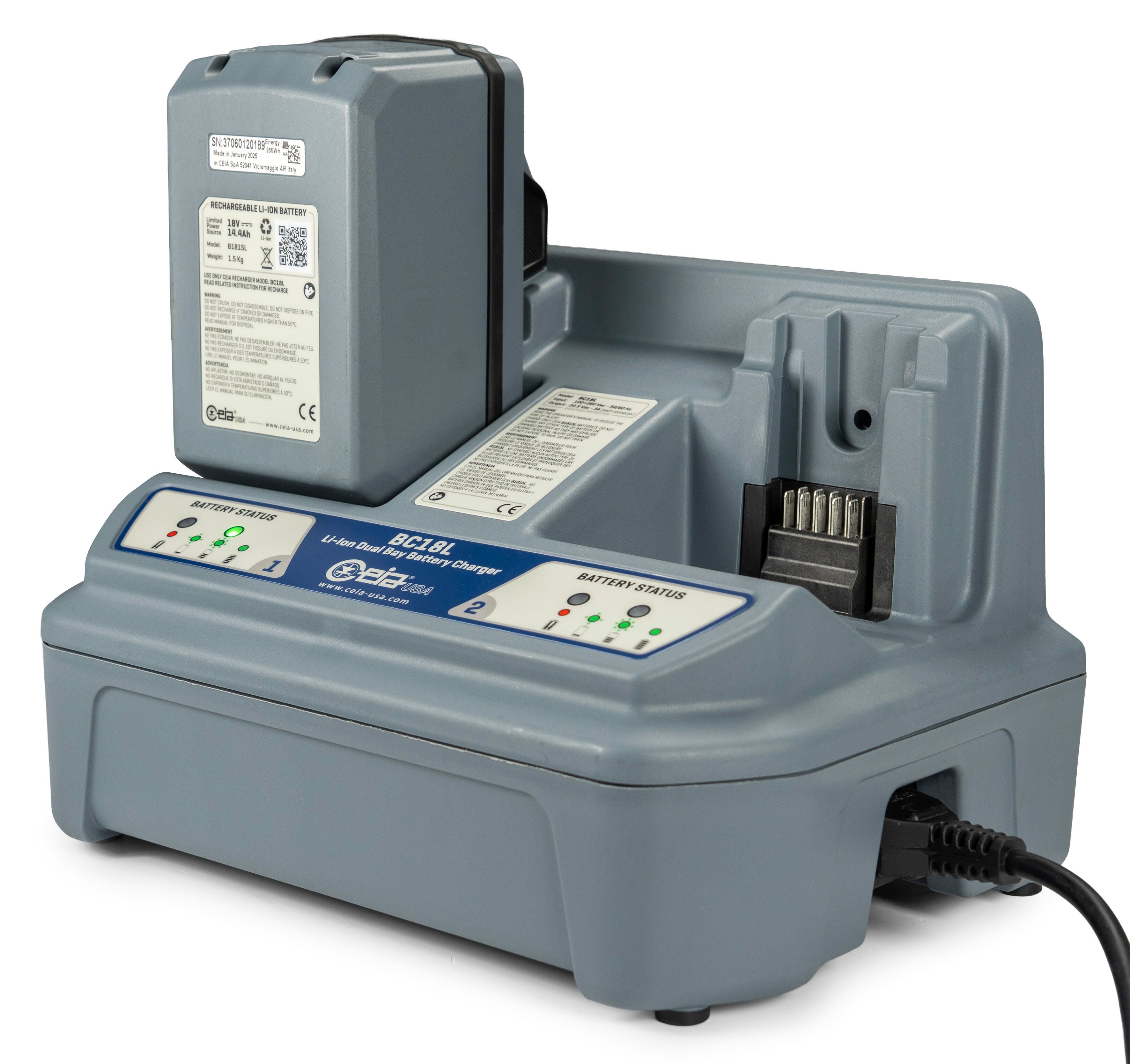 METAL DETECTORS - CEIA OPENGATE 18V BATTERY CHARGER - DUAL
